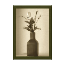 Konstgjord blomma slågen in kanfas kanvasduk med gallerikvalitet 