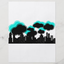 Konstig lite stad flygblad designs