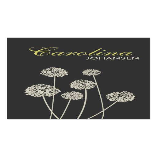 KONSTIG visitkort för BLOMMOR TAN/GRAY