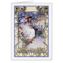 Konstkort /Invitation: Mucha: Beatitudesna