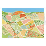 Konstkort: Rasteau back, Provence, frankrike kort