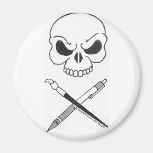 Konstnärers Jolly Roger Kylskåpsnagnet