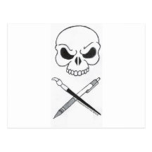 Konstnärers Jolly Roger Vykort
