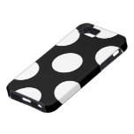 Konstnärlig abstrakt Retro polka dotsvitsvart iPhone 5 Fodraler