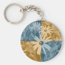Konstnärlig daisy Keychain Nyckel Ringar