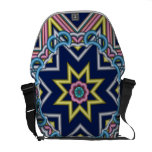 Konstnärlig geometrisk/abstrakt messenger bag