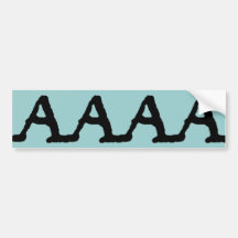 Konstnärlig initial träsnittträkloss för brev "A" Bildekal