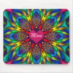 Konstnärlig Kaleidoscope Mousepad med hjärta & tex Mus Matta