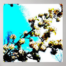 Konstnärlig vår blommor affischer