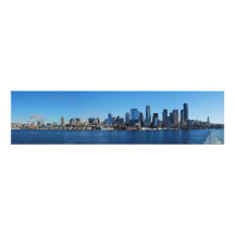 Konstpanoramatryck Seattle från solida Puget Fotografiskt Tryck