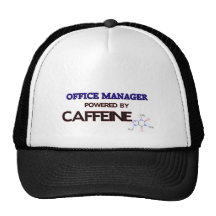 Kontorschef som drivas av koffein trucker kepsar