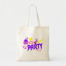 Kontorsparty (pastell) tote bags
