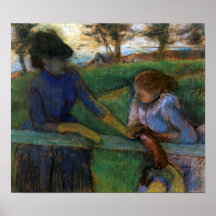 Konversation av Edgar Degas Print