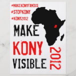Kony 2012 reklamblad - handlingsats full färg flygblad