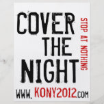 Kony 2012 reklamblad täcker natten flygblad designs