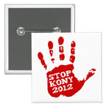 Kony Handprint stopp 2012 Joseph Kony Knapp Med Nål