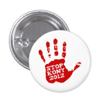 Kony Handprint stopp 2012 Joseph Kony Pins