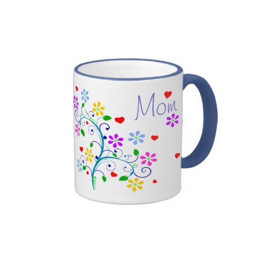 Kopp för grattis på födelsedagenmammablomma med os kaffe muggar