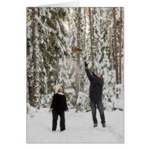 Koppla ihop i skog hälsningskort