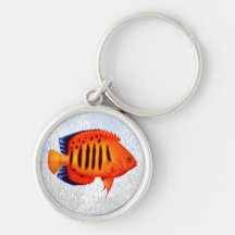 Korallreven flammar havsängeln Keychain Nyckelring