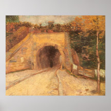 Körbanaw-gångtunnel; Viaduct av Vincent Van Gogh Affisch