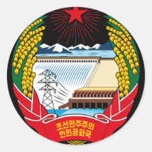 korea norr emblem klistermärke