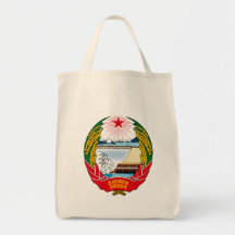 korea norr emblem tygkassar