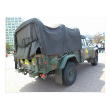 Koreansk militär Jeep Vykort