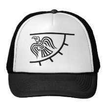 Korpsvart baner (den Viking flagga) Mesh Kepsar