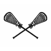 Korsad broderad skjortasleeve för Lacrosse pinnar Broderad Tröja