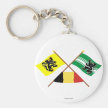 Korsade Flanders & östliga Flanders sjunker w Belg Nyckelringar