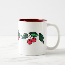 Körsbär Kaffe Kopp