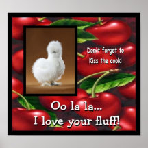 Körsbär och Silkie Print
