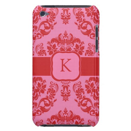 Körsbärsröd bärfröjd med kvadrerar ID-Märket iPod Touch Skydd
