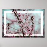 Körsbärsröd blommar för härlig vår print