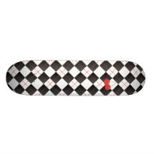Körsbärsröda Argyle Anpassad Skate Board