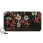 Körsbärsrött blommarblommaklotter notebook högtalarsystem