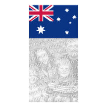 Kort för Australien flaggafoto Fotokort Mall
