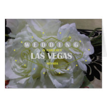 Kort för bröllop för bukett för Las Vegas vit ros 