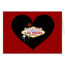 Kort för bröllop för Las Vegas hjärtaShape