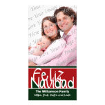 Kort för Feliz Navidad beställnings- helgdagfoto Fotokort Mall