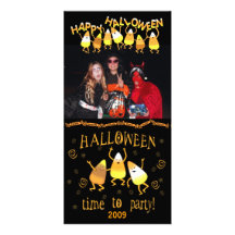 Kort för foto för Halloween candy corn beställning Anpassade Foto Kort