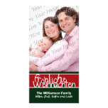 Kort för Frohliche Weihnachten beställnings- helgd Foto Kort