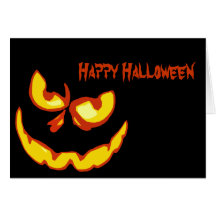 Kort för happy halloweenjack o lanternhälsning