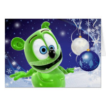 Kort för helgdag för Gummibär julvinter