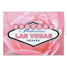 Kort för inbjudan för möhippaLas Vegas rosa ros