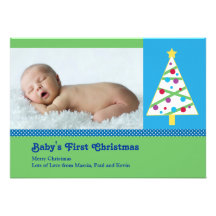 Kort för julbabyfoto inbjudningskort