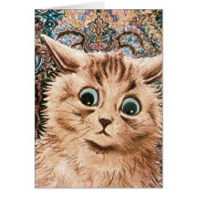 Kort för katt för vintageLouis Wain tapet
