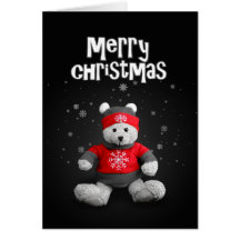 Kort för nalle"god jul" hälsning