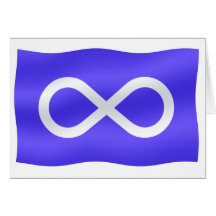Kort för nationer för Metis flagga kort personifie
